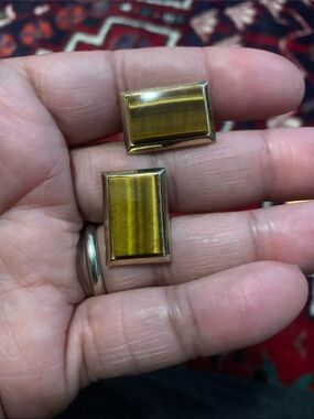 Vintage Tigers Eye Cuff Links